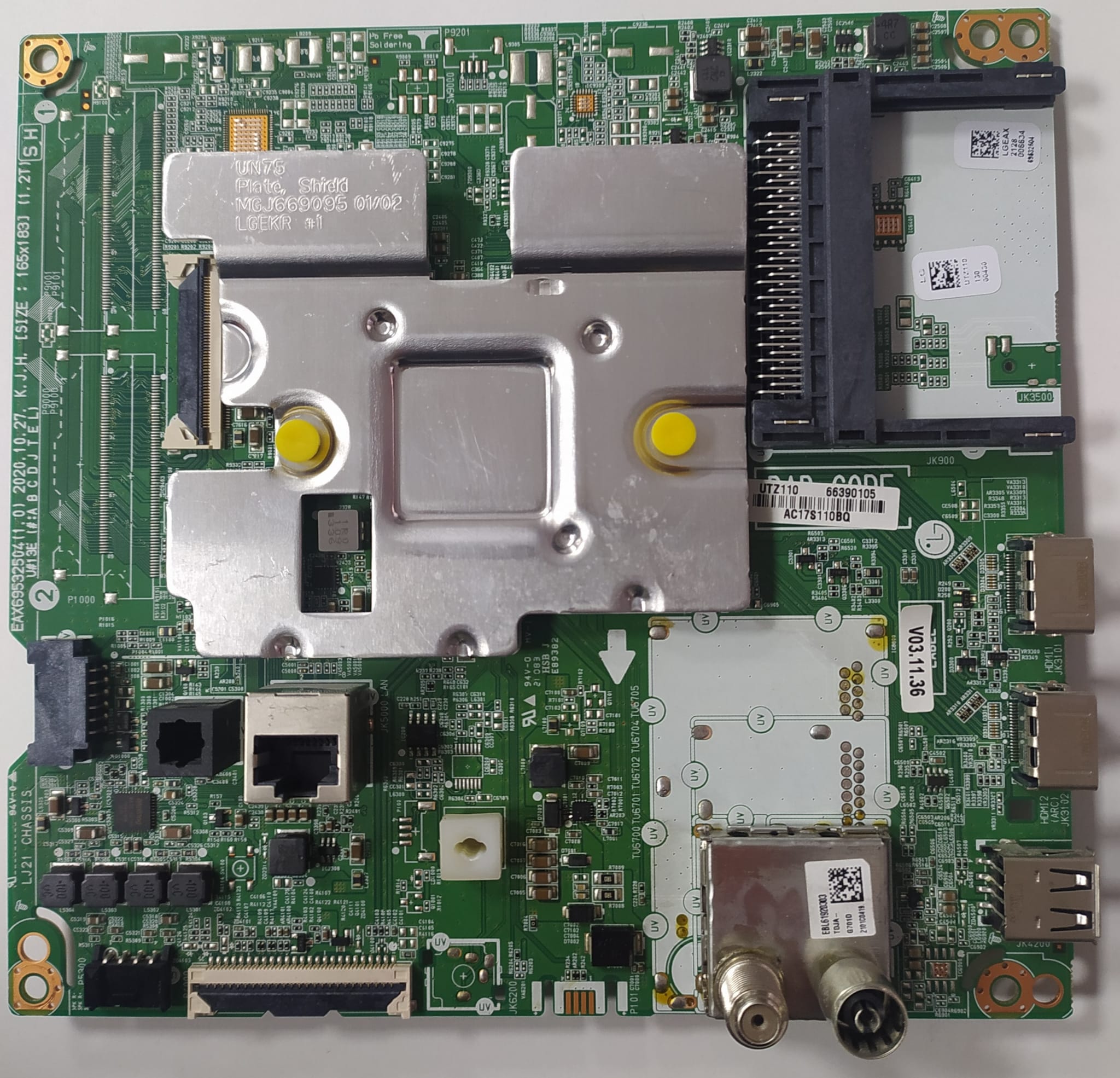 LG 43UP75006 anakart 66390105 EAX69532504 LJ21