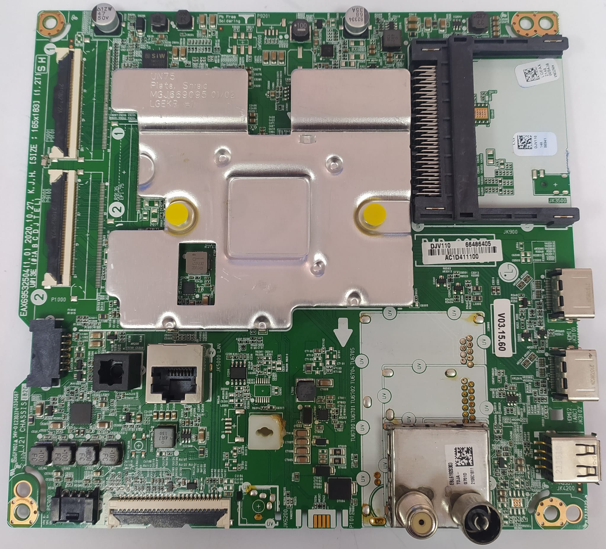 LG 43UP75006 anakart 66486405 EAX69532504 LJ21