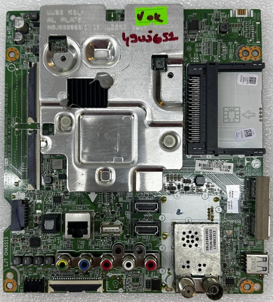 LG 49UJ651 televizyon anakartı EAX67133404 64065607 orijinal LG TV anakart