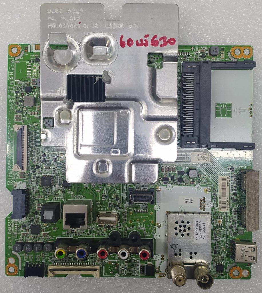 LG 60UJ630V televizyon anakartı EAX67166104 64580602 tek LVDS tuner EBL61841001 LG TV anakart